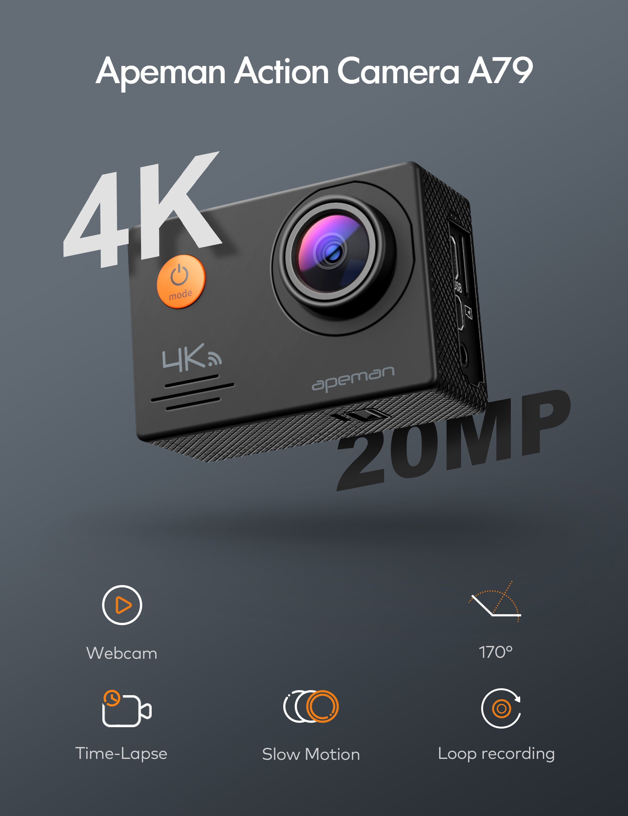 Apeman A79 action cam 