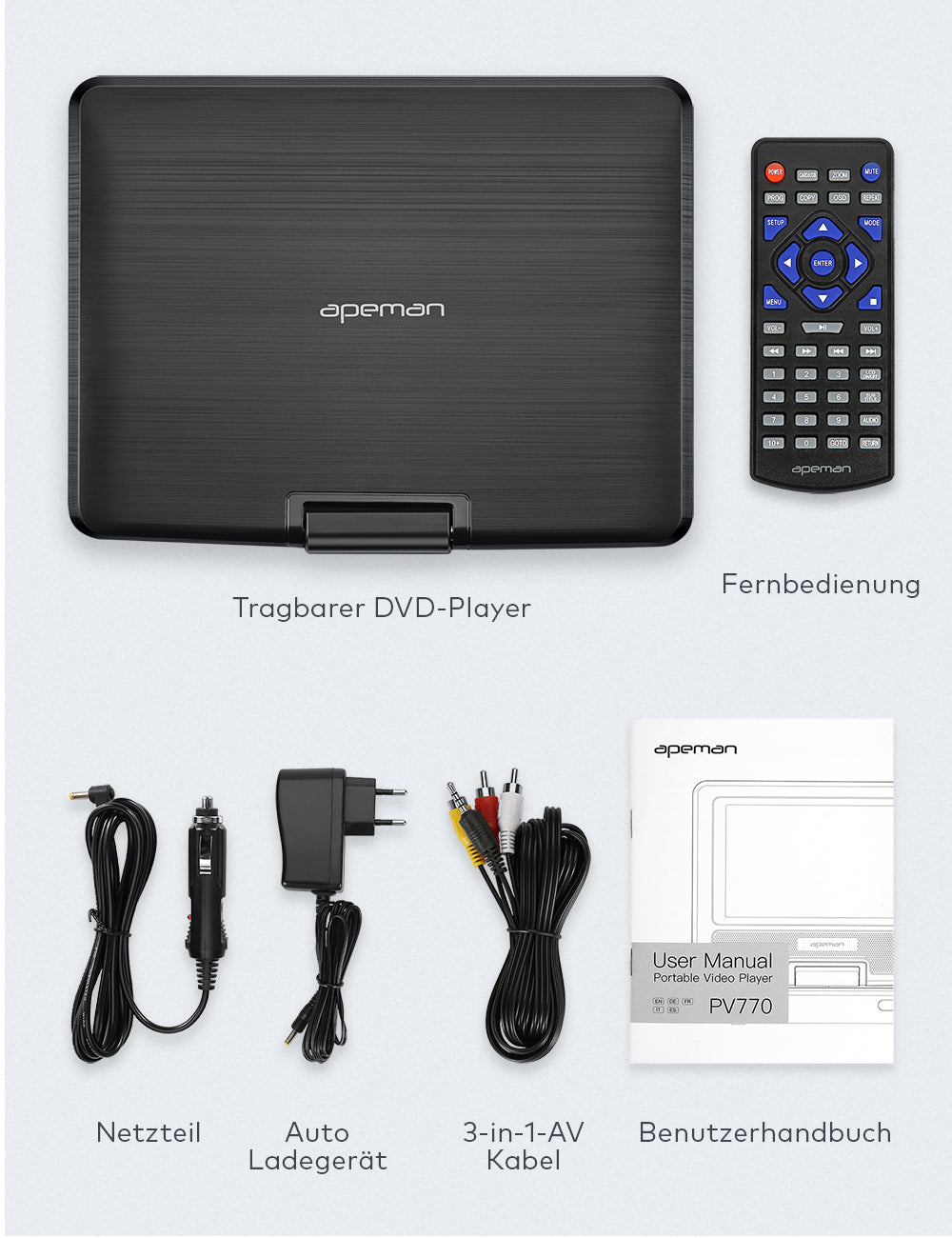 Reproductor de DVD Apeman PV770